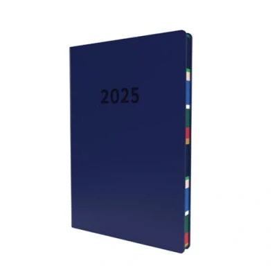 Abbildung von Collins Edge Mira Terminplaner 2025 A5 Wochenansicht und Bullet Journal Marineblau (EDMR153.5925) Wochenplaner mit Soft Touch Cover farbigen Seitenkanten