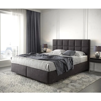 Abbildung von Boxspringbett Dream Fine 160x200 cm Mikrofaser Schwarz mit Matratze und Topper