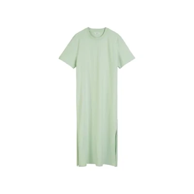 Abbildung von Marc O&#039;Polo Denim Round NECK Slits Jerseykleid, Damen, Größe: Large, Mint mist