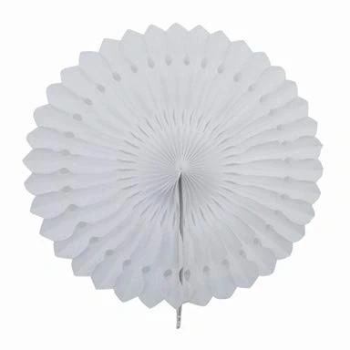 Abbildung von Creativery 1 Papierfächer 25cm (weiß 029) // Deko Papier Fächer Rosetten Blumen Raumdeko Papierrosetten Hängedeko