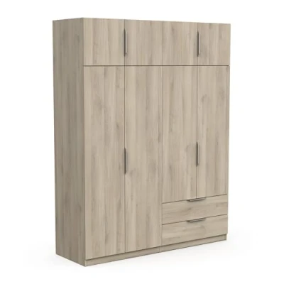 Abbildung von Demeyere GROUP Drehtürenschrank &quot;Kinderkleiderschrank, 4 große Türen,4 kleine Türen, 2 Schubladen&quot;, Breite ca. 157cm,Höhe 200cm,viel Stauraum,mit Innenaustattung