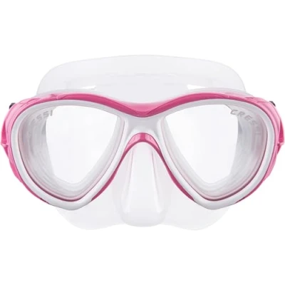 Abbildung von Cressi Samoa Mask Maske zum Tauchen und Schnorcheln, Transparent/Rosa, Einheitsgröße, Unisex Erwachsene