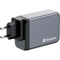 Abbildung von Verbatim GaN Charger 240 W, 4 Ports USB C Ladegerät, Power Adapter mit 3 x und 1 A, Schnellladegerät als Mehrfachstecker, für Apple MacBook, Notebook, iPad, iPhone, Samsung Co