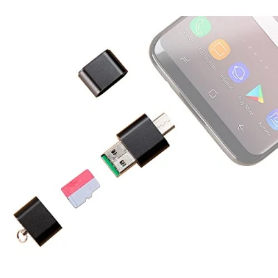 Abbildung von PEARL USB C Kartenleser: Mini Cardreader &amp; Stick, für microSD(HC/XC) bis 128 GB, A (Speicherkartenadapter, Card Reader, microSDHC Speicherkarten)