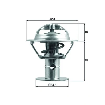 Abbildung von MAHLE ORIGINAL TX 180 86D Kühlwasserthermostat 86 54 mit Dichtung FORD: MONDEO 3 Kombi, 3, Cougar Coupe, VOLKSWAGEN: Scirocco III