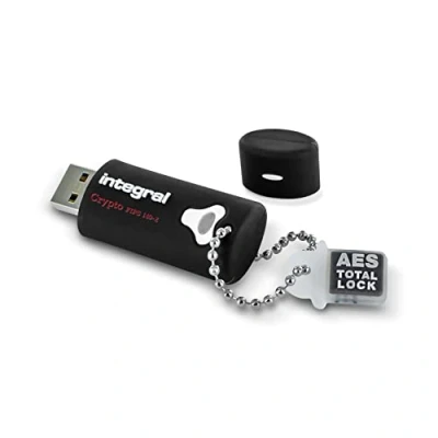 Abbildung von Integral 64GB Crypto 140 2 256 Bit 3.0 USB Stick verschlüsselt Passwort geschützt FIPS Level 3 zert. Robustes, dreilagiges, wasserdichtes Design XTS AES