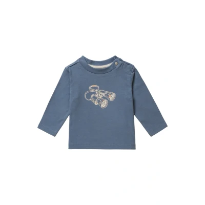 Abbildung von Noppies Biscoe Langarmshirt für Kinder, Größe: 50, Blue mirage
