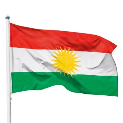 Abbildung von PHENO FLAGS Flagge Kurdistan Kurdistanfahne 90 x 150 cm, Strapazierfähige Fahne für Fahnenmast, mit 2 Ösen