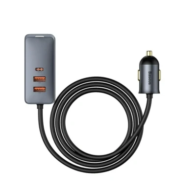Abbildung von Autoladegerät 3x USB / Type C 120W PPS Quick Charge Power Delivery grau