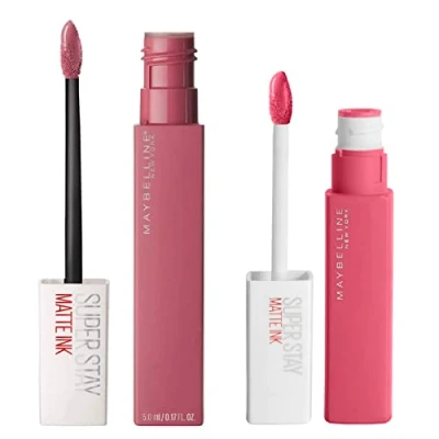 Abbildung von Maybelline New York Superstay Matte Ink Lip Color 15 Lover Mat 125 Inspires 2 Roseburst mit spitzem Applikator
