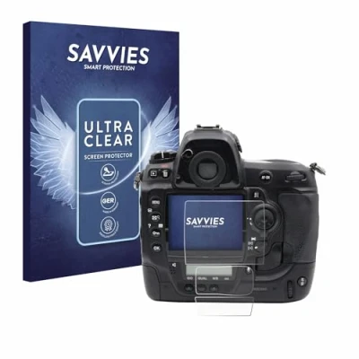 Abbildung von Savvies 6 Stück Schutzfolie für Nikon D3x Displayschutz Folie Ultra Transparent