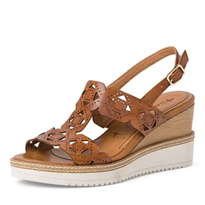 Abbildung von Tamaris Damen Sandale Cognac 38