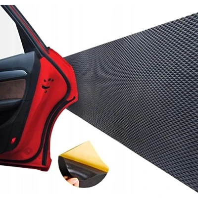 Abbildung von Garagen Wandschutz selbstklebend 200x20 cm Prallschutz Rammschutz Garagenpolster Türkantenschutz Wasserabweisend schwarz perfekt für Jede Wandoberfläche