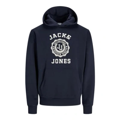 Abbildung von JACK &amp; JONES Herren Hoodie Kapuzenpullover JJVICTO Sweat Hood, Farbe:Dunkelblau, Artikel: Navy Blazer, Größe:2XL