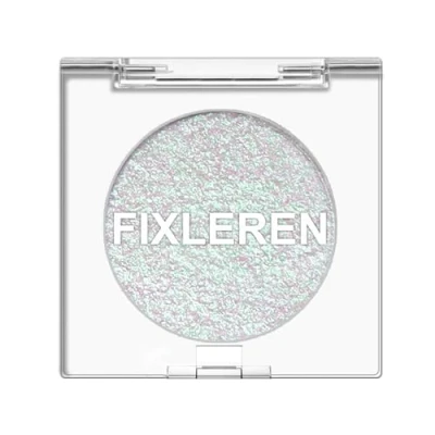 Abbildung von Fixleren Glitter Chamäleon Lidschatten Make up Palette, Highlighting Eyeshadow，Metallic Changing Langanhaltende holografische Multichrome Lidschatten, Bühnen /Party up. (Silber 1)