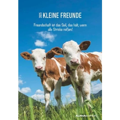 Abbildung von Alpha Edition Kleine Freunde 2025 Bildkalender, 23,7x34cm, Wandkalender mit Platz für Notizen und vielen Infos, Bilder von Freunden, deutsches Kalendarium Ferientermine DE/AT/CH