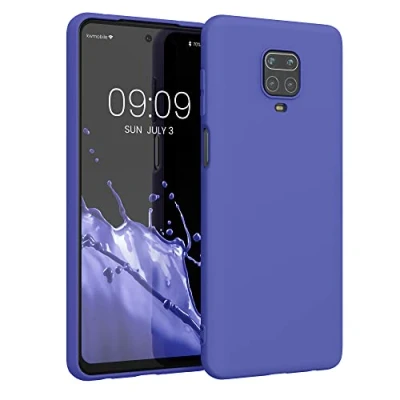 Abbildung von kwmobile Hülle kompatibel mit Xiaomi Redmi Note 9S / 9 Pro Max weiches TPU Silikon Case Cover geeignet für kabelloses Laden Blauviolett