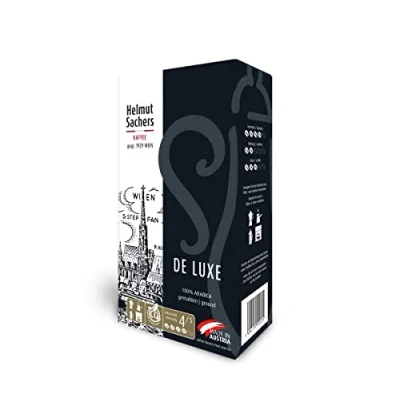 Abbildung von Helmut Sachers Kaffee De Luxe, Intensität 4/5, 100% Arabica, gemahlen, 500g