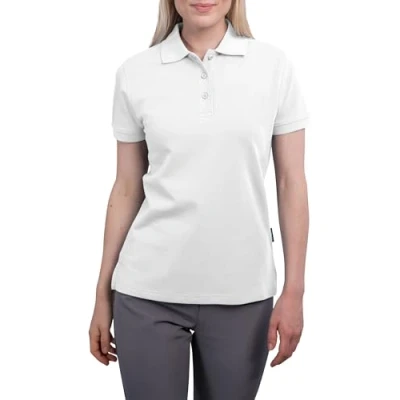 Abbildung von HRM Damen Heavy Polo, weiß, Gr. 2XL I Premium Polo Shirt aus 100% Baumwolle Basic Polohemd bis 60C waschbar Hochwertige &amp; nachhaltige Oberteile Workwear
