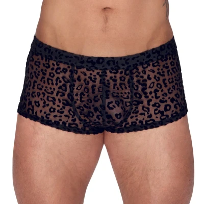 Abbildung von Pants aus feinem Powernet mit Leo Samtflockprint