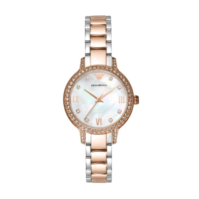 Abbildung von Emporio Armani CLEO Quartz HAND Uhr rose/goldcoloured, Damen, Größe: One Size, Rose/gold coloured
