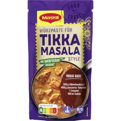 Abbildung von MAGGI Food Travel Würzpaste für Tikka Masala Style (Ohne Konservierungsstoffe, Vegetarisch) 1er Pack (1 x 65g)