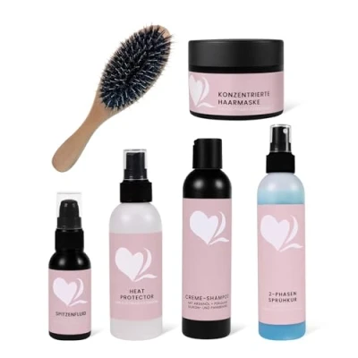 Abbildung von hair2heart Echthaar Extension Großes Pflegeset für Extensions