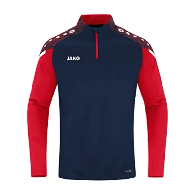Abbildung von JAKO ZIP Performance Langarmshirt, Herren, Größe: 46/48, Marine/rot
