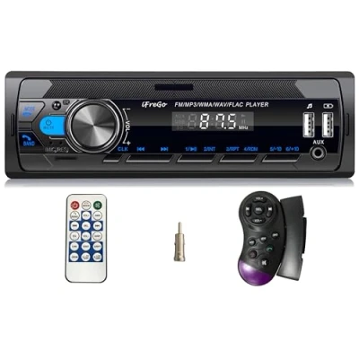 Abbildung von iFreGo 7 Farben Autoradio mit Bluetooth Freisprecheinrichtung, 1 Din Radio USB/TF/MP3 Player/AUX in, FM Lenkradfernbedienung/Fernbedienung,RDS, Schnellladefunktion