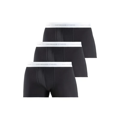 Abbildung von Copenhagen Studios Boxer Boxershorts für Herren (Packung, 3 St., 3er Pack) mit weißem Logo Bund