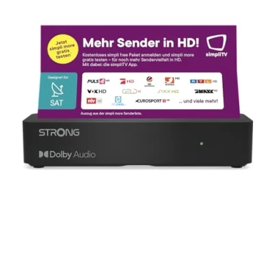Abbildung von STRONG SRT 7511 Digitaler HD Satelliten Receiver für ORF inklusive Karte (simpliTV), DVB S2 Full (HDTV, HDMI, LAN, SCART, USB) Nur Österreich