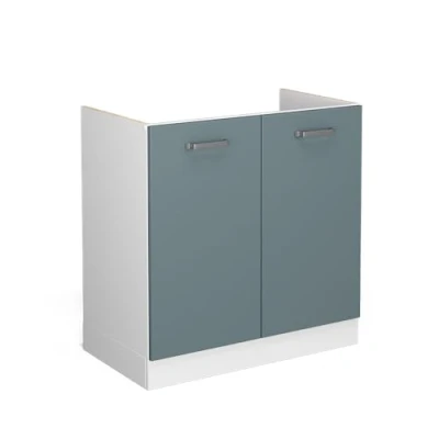 Abbildung von Vicco Spülenunterschrank R Line, Blau Grau/Weiß, 80 cm ohne Arbeitsplatte
