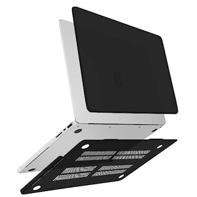 Abbildung von ZYB Hülle für MacBook Pro 16 Zoll 2024 2023 2021 M4 M3 M2 M1 Pro/Max A3186 A3403 A2991 A2780 A2485, Ultradünne Hartschale Schutzhülle Case, Schwarz