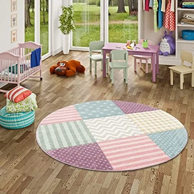 Abbildung von Kinderteppich Kinder und Jugend Teppich Maui Sterne Rund, Pergamon, Höhe: 13 mm