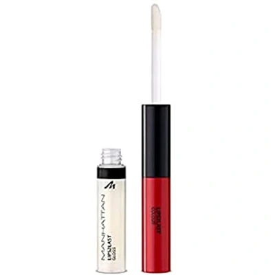 Abbildung von Manhattan Lips2Last Colour&amp;Gloss, Lippenfarbe und Lipgloss in einem, Farbe Glam Red 45A, 1 x 8ml