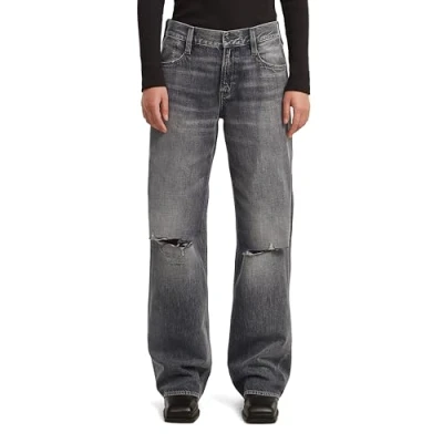 Abbildung von G STAR Women&#039;s Judee Low Waist Loose Jeans, Grau (Faded Scoria Grey Destroyed D22889 D537 H700), 28W x 28L