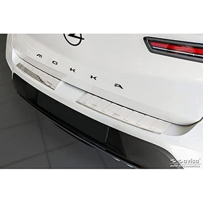 Abbildung von Avisa Edelstahl Heckstoßstangenschutz kompatibel mit Opel Mokka 2020 &#039;Ribs&#039; (2 teilig)