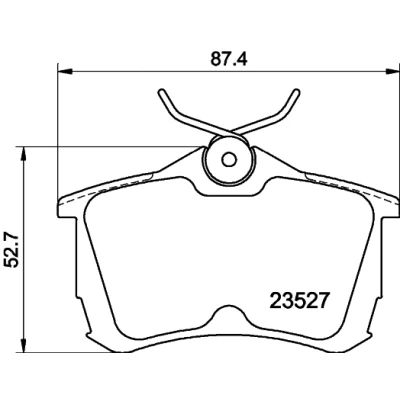 Abbildung von HELLA 8DB 355 009 511 Bremsbelagsatz mit akustischer Verschleißwarnung Zubehör HONDA: Accord 7 Limousine, Tourer, 6 Limousine
