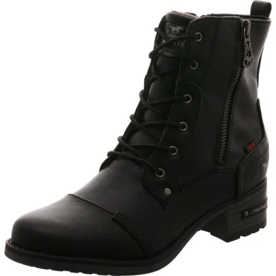Abbildung von Mustang Schnürstiefelette, Damen, Größe: 38, Schwarz Schuhe