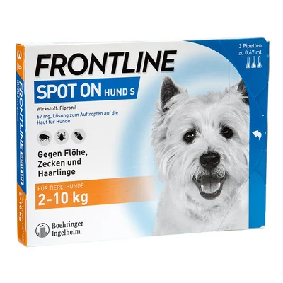 Abbildung von FRONTLINE SPOT ON Hund S 2 10 kg 3 St