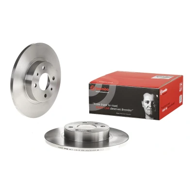 Abbildung von BREMBO COATED DISC LINE 08.5086.11 Bremsscheibe 257 12 4 voll beschichtet mit Schrauben FIAT: 500 Schrägheck, Panda III C Cabrio