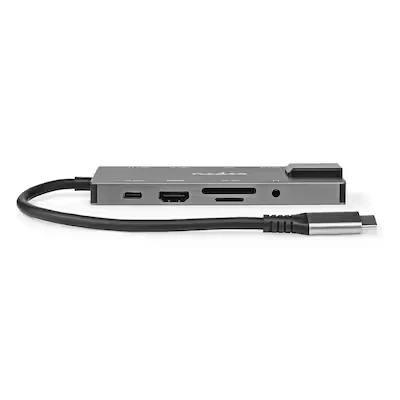 Abbildung von Nedis CCBW64775AT02 USB Adapter 3.2 Gen 1 C™ Buchse HDMI™ Ausgang / RJ45 Buchse/SD 2X 3.5 mm 3X A 5 Gbps 0.20 m