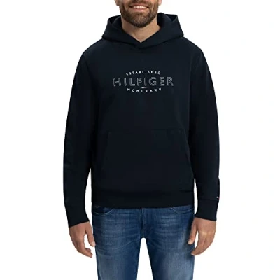 Abbildung von Tommy Hilfiger Curve LOGO Kapuzenpullover, Herren, Größe: Small, Desert sky