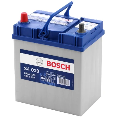 Abbildung von BOSCH S4 0 092 S40 190 Batterie 12V 40Ah 330A B00 SUZUKI: Samurai SUV, SWIFT 2 Schragheck, TOYOTA: Yaris III Schrägheck, DAIHATSU: Hijet Pickup