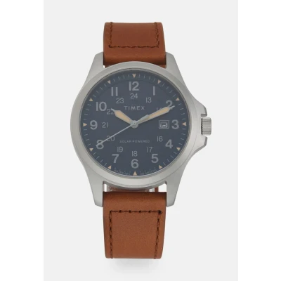 Abbildung von Timex Expedition North Field POST Solar Uhr, Herren, Größe: One Size, Brown/blue