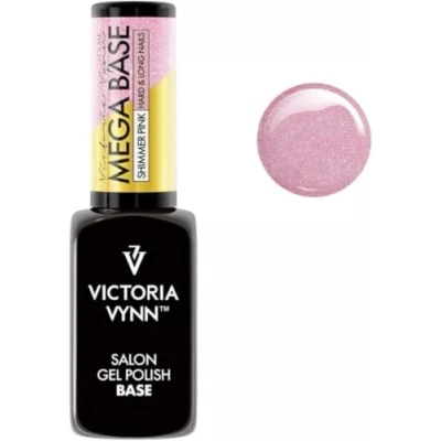 Abbildung von Victoria Vynn Mega Base Hart &amp; Lange Nägel UV LED Glitter Hybrid Gel Nagellack (Schimmer Rosa, 8ml)