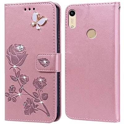 Abbildung von Hülle für Huawei Y6 2019/Y6S/Honor 8A Handyhülle,Klappbar Tasche Case,Standfunktion,Kartenfach,Silikon Bumper,Stoßfeste Schutzhülle Cover