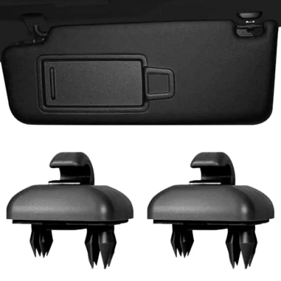 Abbildung von 2 Stück Sonnenblende Halterung für Au di, Auto Clip Haken Kompatibel mit di A1 A3 A4 A5 S3 S4 S5 Q3 Q5 TT, Halter Sonnenblenden 8U0857562 8E0857562A (Schwarze)