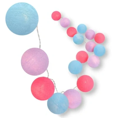 Abbildung von CREATIVECOTTON LED Lichterkette mit Cotton Balls inkl. Timer und Dimmer (Colour, 20 Kugeln)