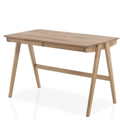Abbildung von MCA furniture Schreibtisch Delia, Asteiche Massivholz geölt mit Schubladen, Breite 120 cm